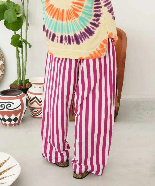 Pantalon fuselé à rayures Otomi