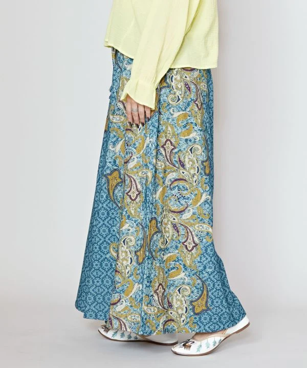Pantalon large à imprimé cachemire
