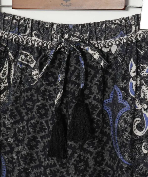 Pantalon large à imprimé cachemire