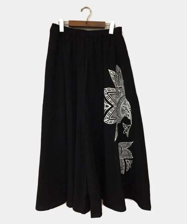 Jupe-pantalon damasquinée