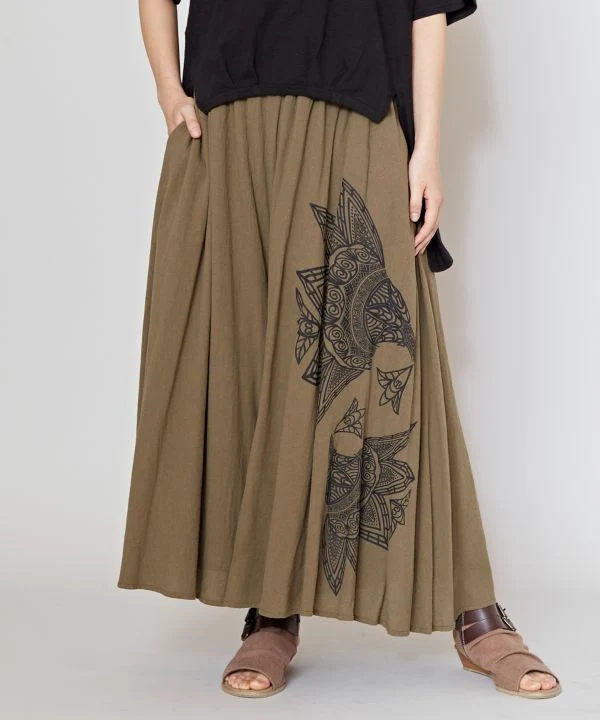 Jupe-pantalon damasquinée