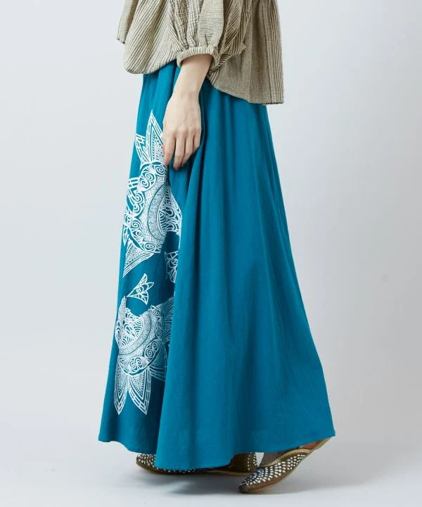 Jupe-pantalon damasquinée