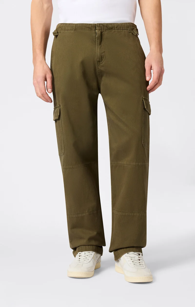 Men’s Woven Cargo Straight Hem Pants