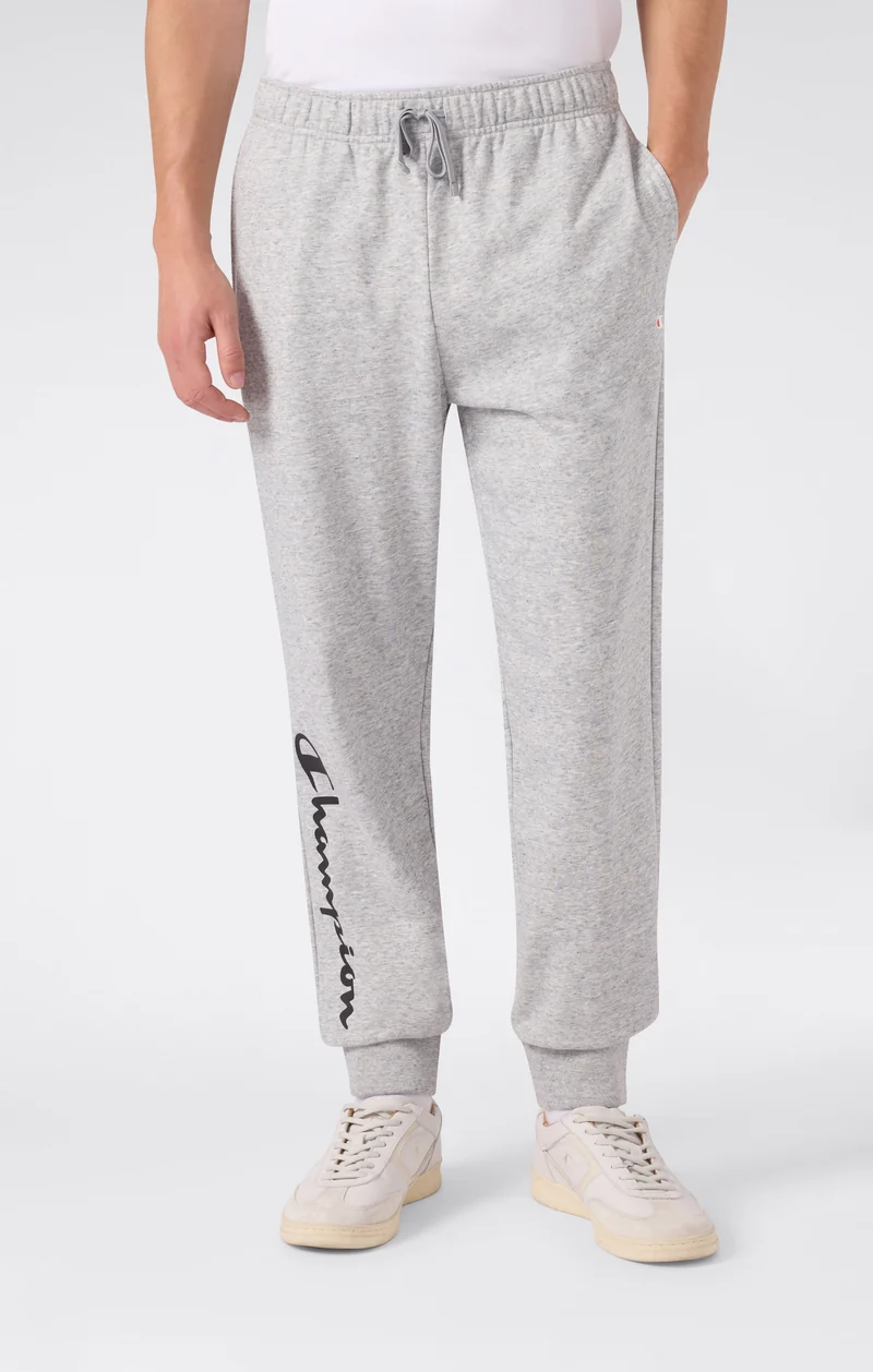 Men’s Lightweight Jogger Pants with Rib Cuffs and Maxi Printed Logo