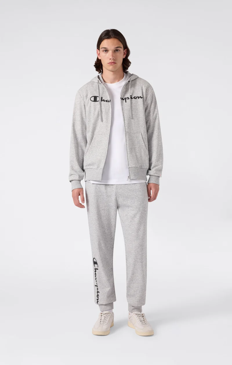 Men’s Lightweight Jogger Pants with Rib Cuffs and Maxi Printed Logo