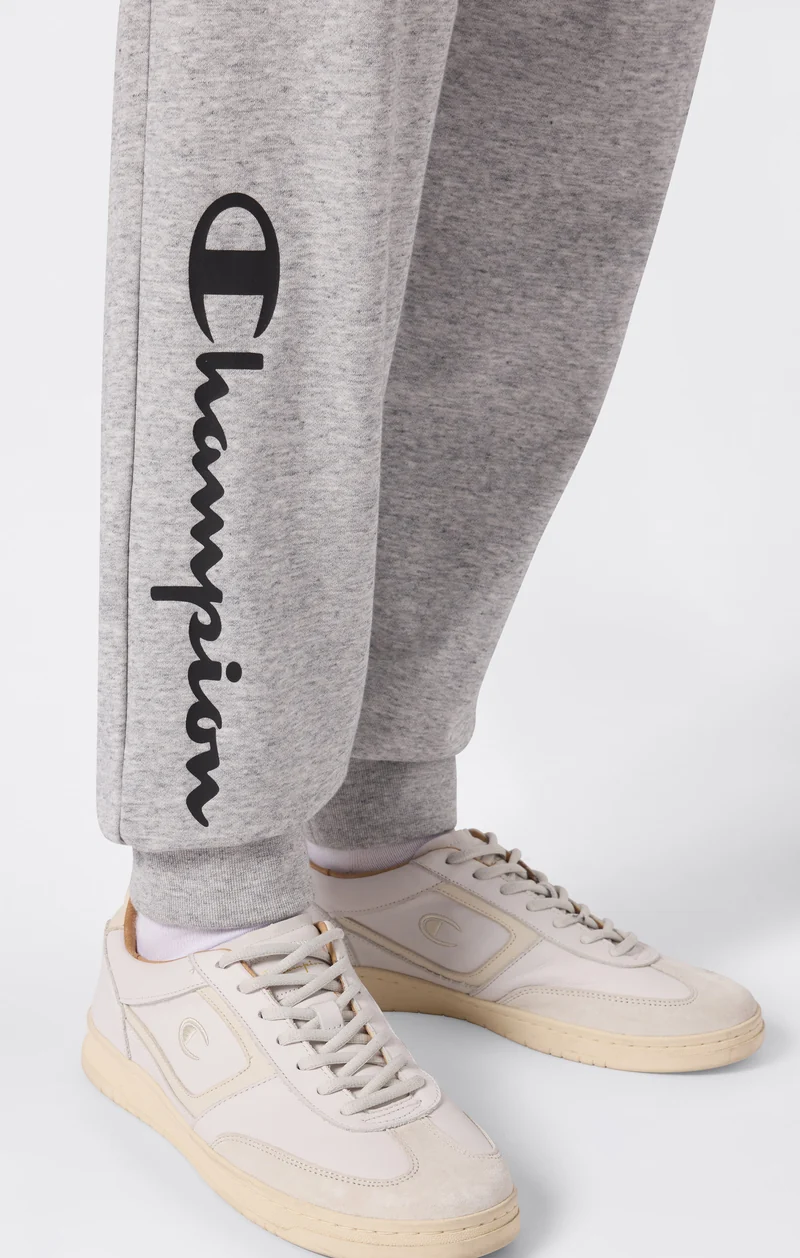 Men’s Lightweight Jogger Pants with Rib Cuffs and Maxi Printed Logo
