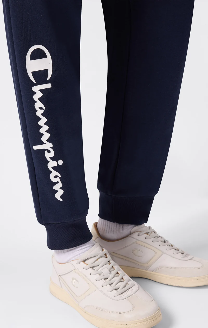 Men’s Lightweight Jogger Pants with Rib Cuffs and Maxi Printed Logo