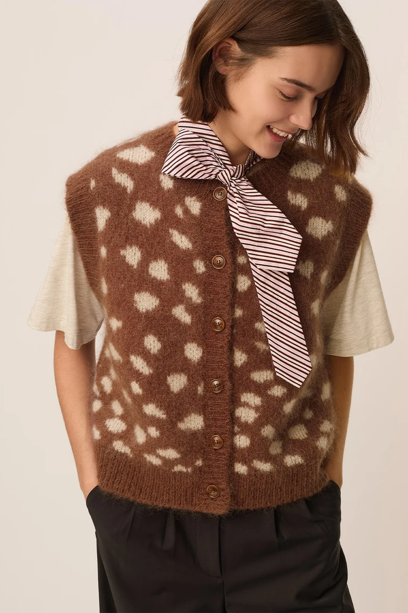 Gilet Adola Jacquard Faon