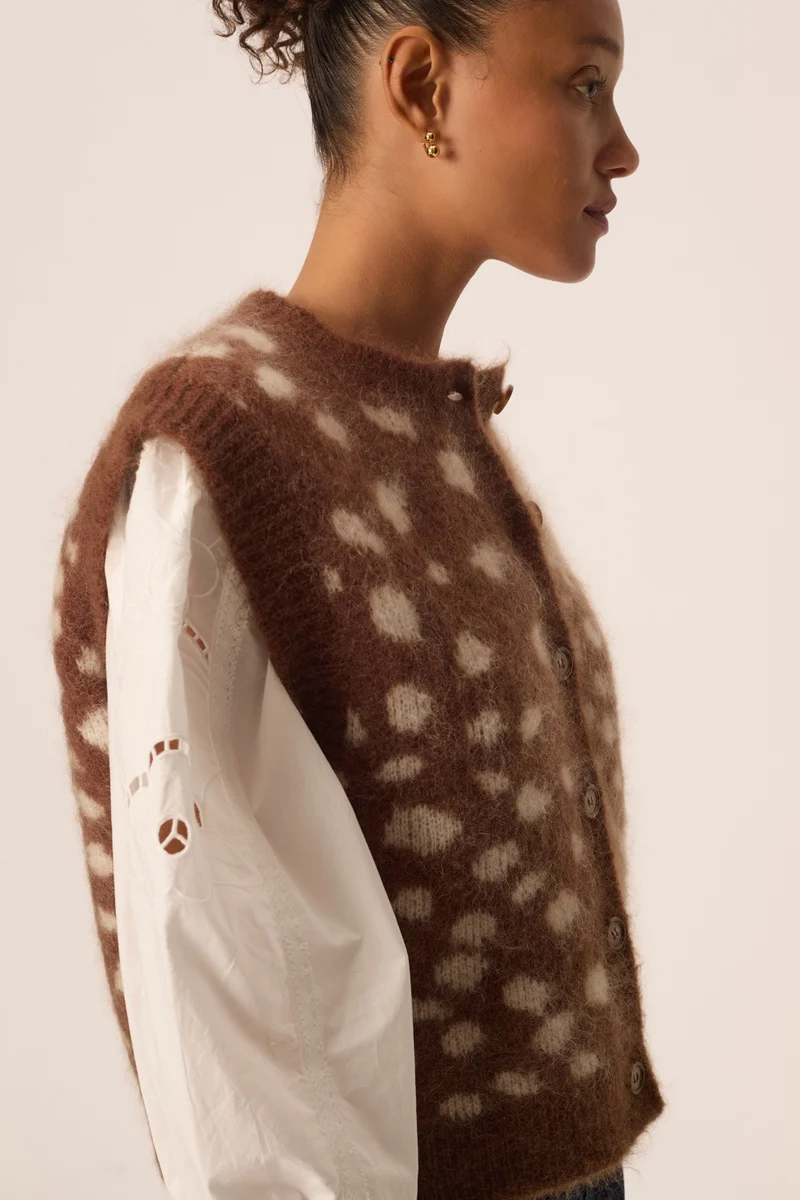 Gilet Adola Jacquard Faon