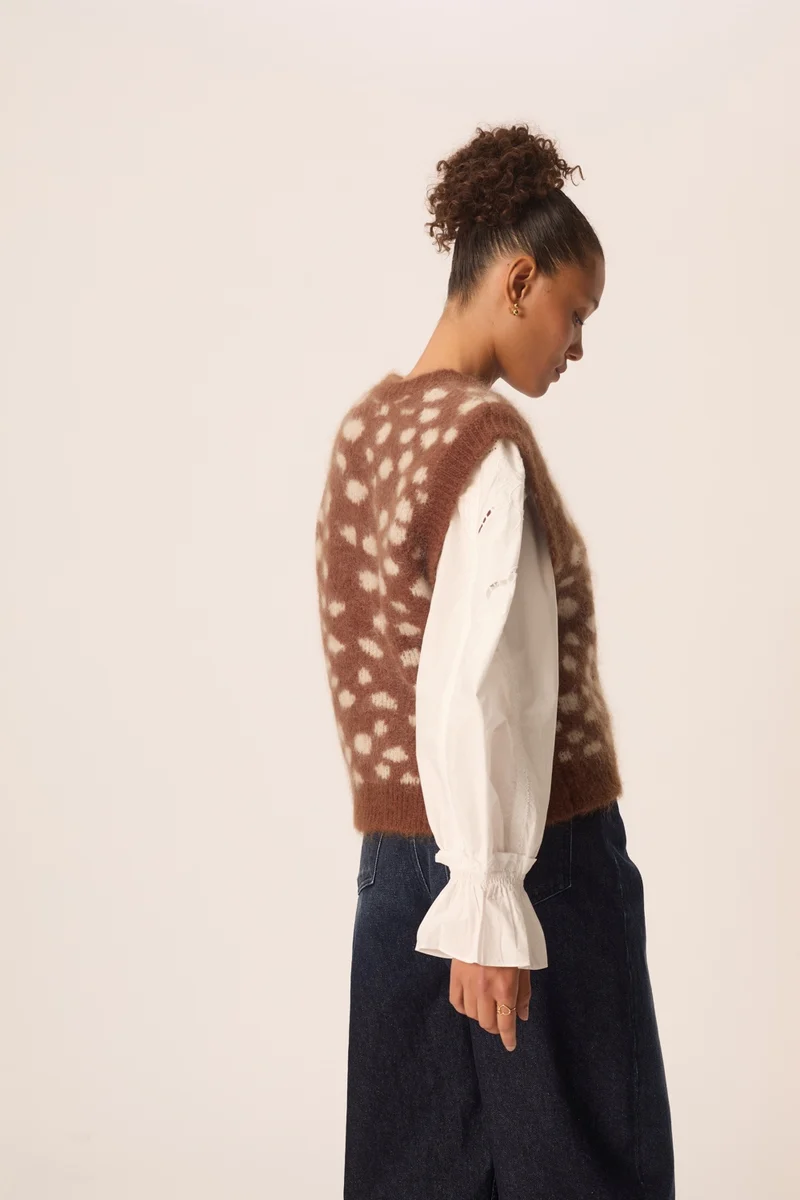 Gilet Adola Jacquard Faon