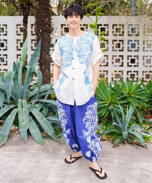 Amina Pantalon large Mandala x VORRUK