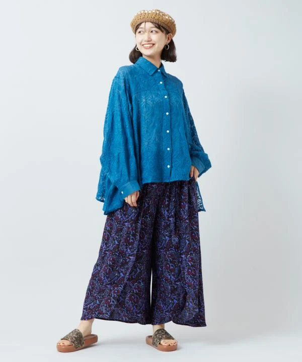 Pantalon à bordure cachemire