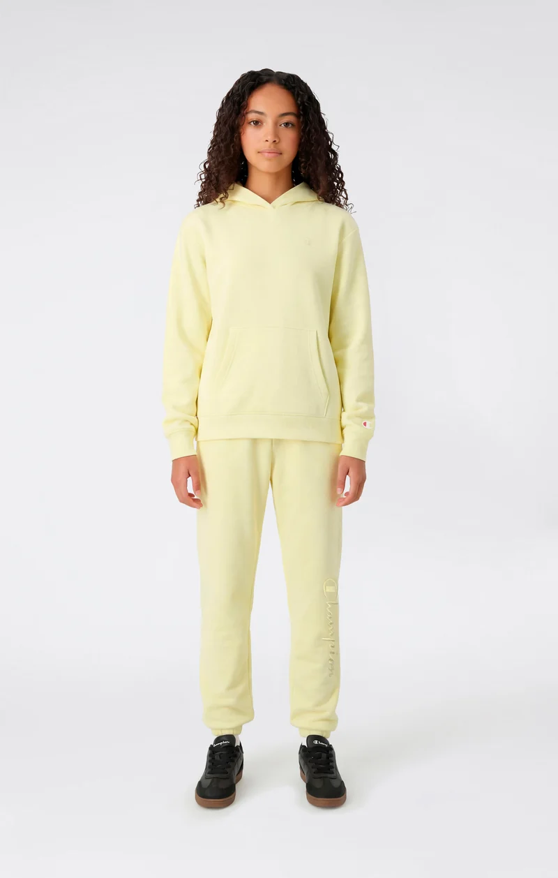 Girls’ Elastic Cuff Pants With Embroidered Logo