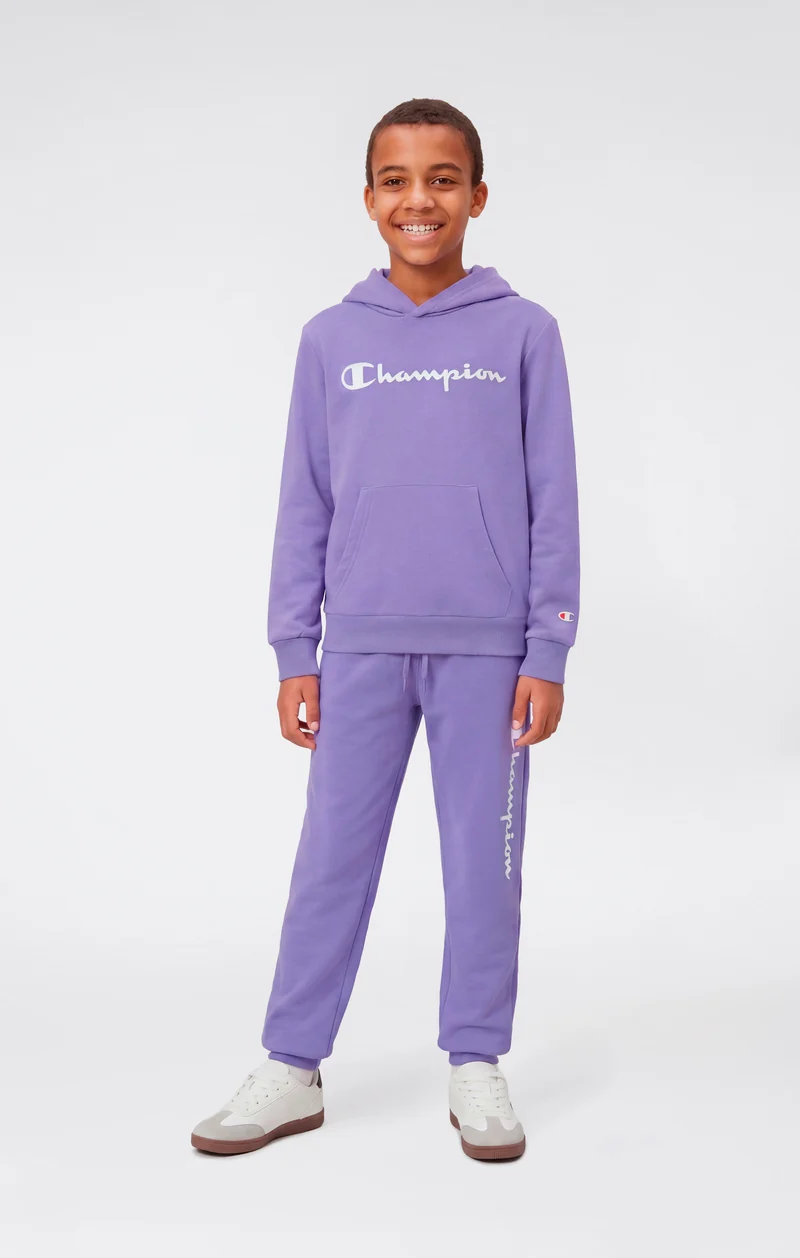 Boys’ Lightweight Jogger Pants with Rib Cuffs and Maxi Printed Logo
