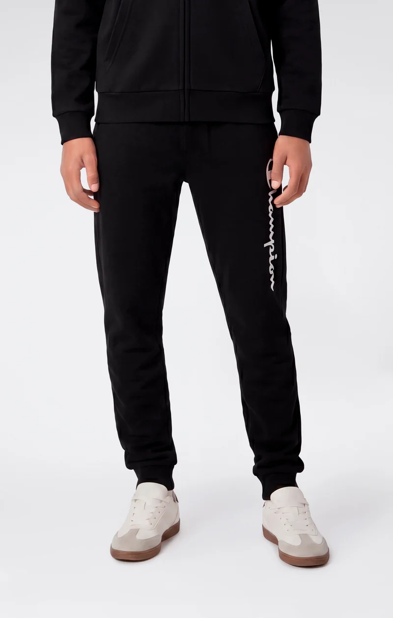 Boys’ Lightweight Jogger Pants with Rib Cuffs and Maxi Printed Logo
