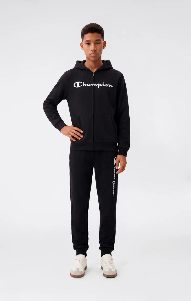 Boys’ Lightweight Jogger Pants with Rib Cuffs and Maxi Printed Logo