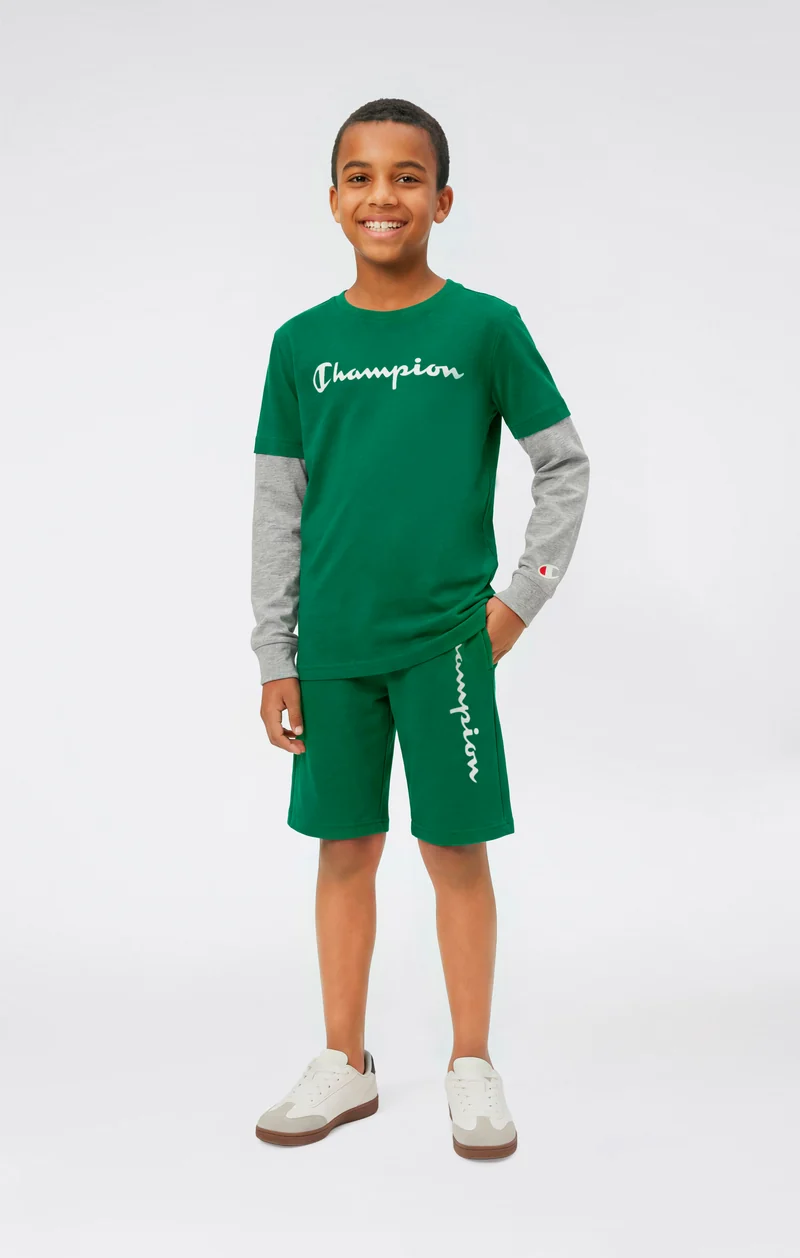 Boys’ Shorts with Maxi Printed Logo