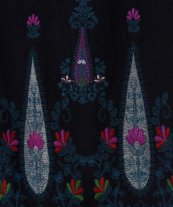 Pantalon droit brodé