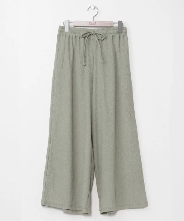 Pantalon en maille stretch évasée décontractée