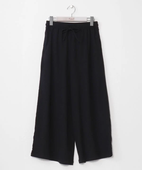 Pantalon en maille stretch évasée décontractée