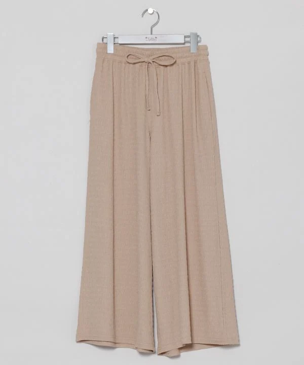 Pantalon en maille stretch évasée décontractée