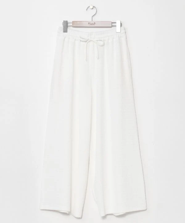 Pantalon en maille stretch évasée décontractée