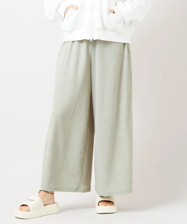 Pantalon en maille stretch évasée décontractée