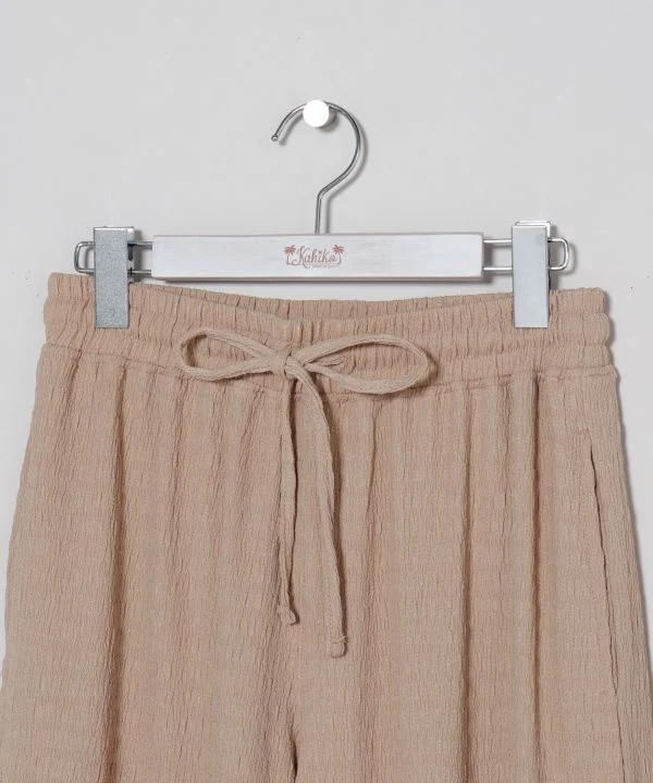 Pantalon en maille stretch évasée décontractée