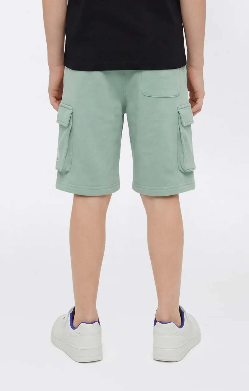 Boys’ Cargo Shorts with Puff Print