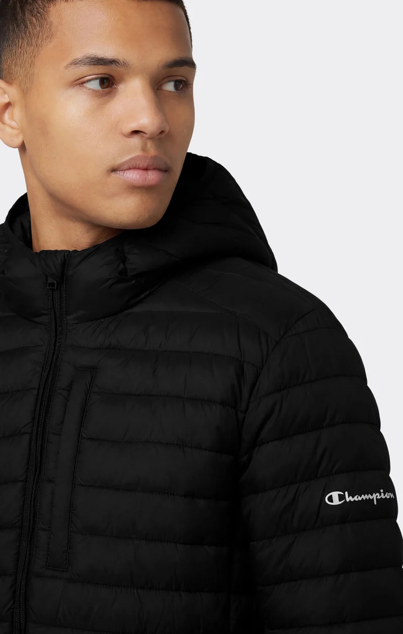 Men’s Lightweight Hooded Padded Jacket with Full Zip