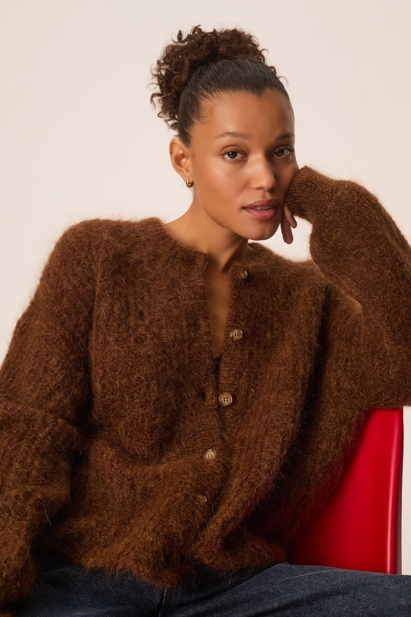 Gilet Alma Cognac Chiné