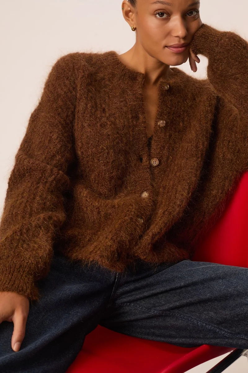 Gilet Alma Cognac Chiné