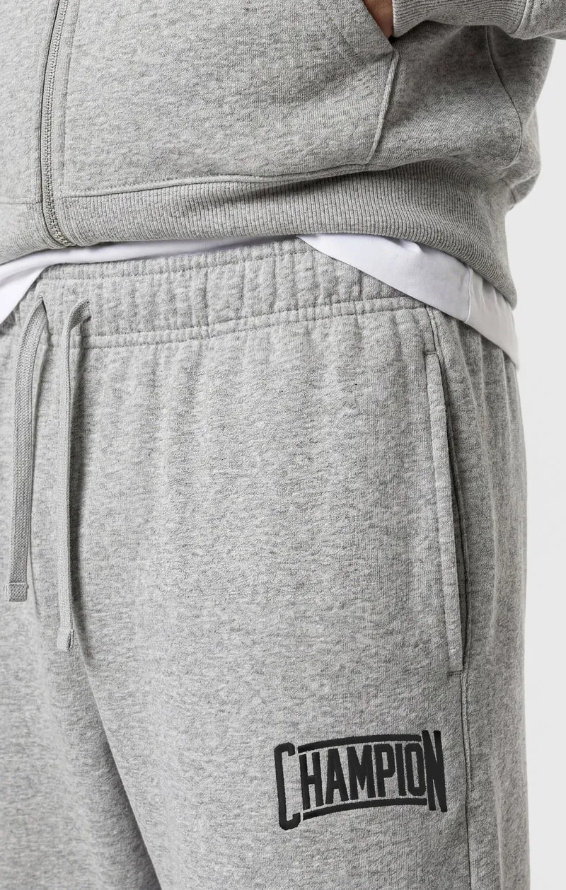 Men’s Straight Hem Pants With Brushed Interior And Puff Print Logo