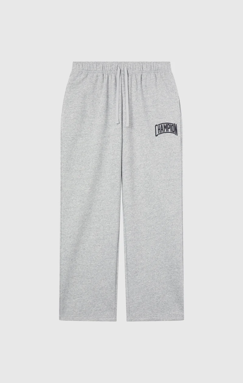 Men’s Straight Hem Pants With Brushed Interior And Puff Print Logo