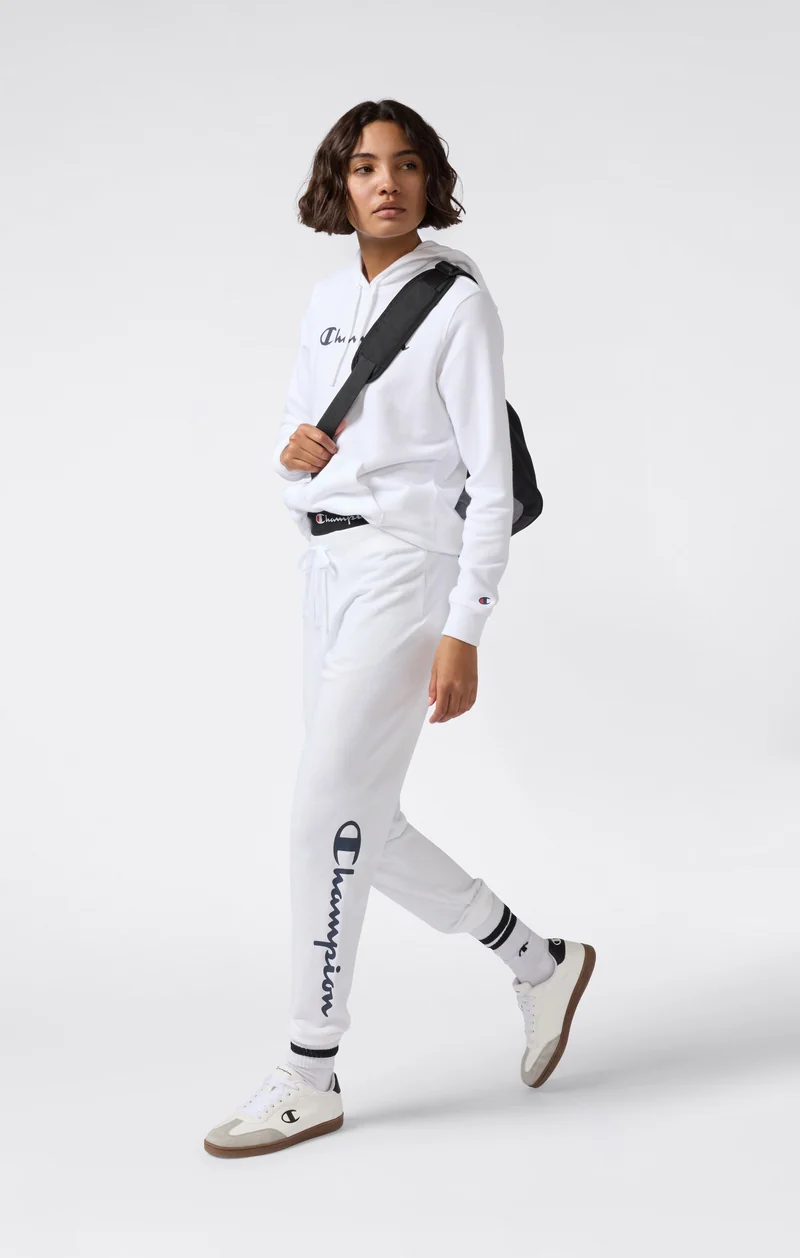 Women’s Lightweight Jogger Pants with Rib Cuffs and Maxi Printed Logo