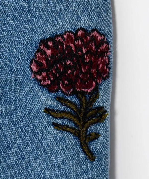 Pantalon en jean bohème à pattes d'éléphant