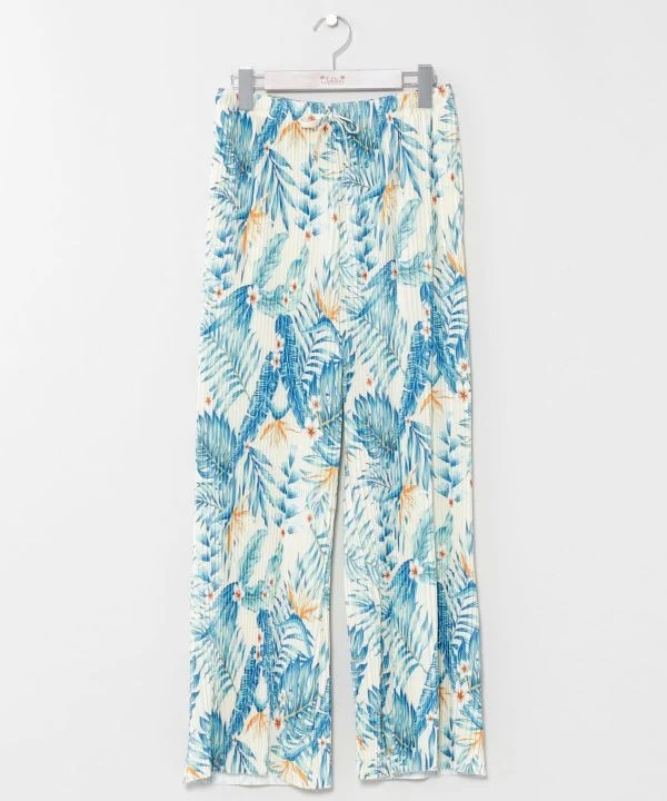 Pantalon botanique plissé