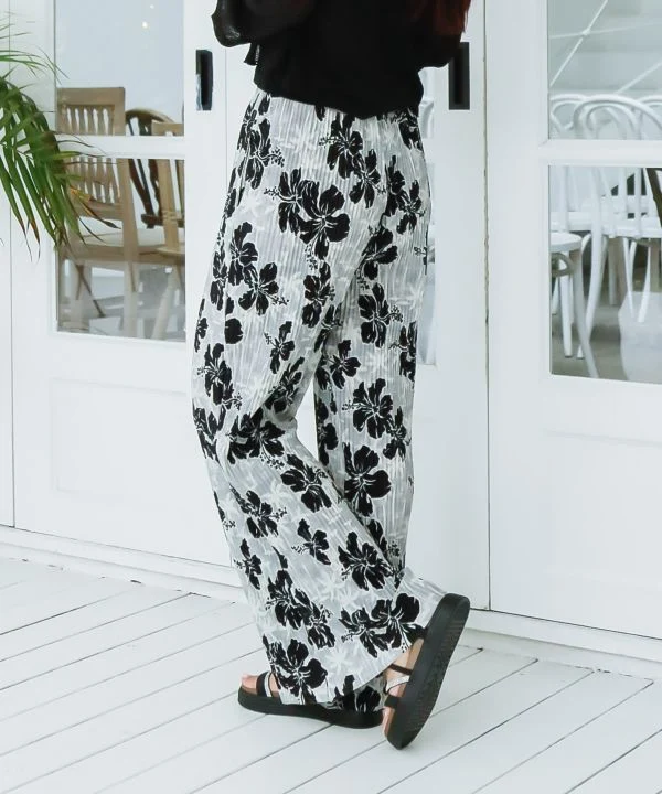 Pantalon botanique plissé