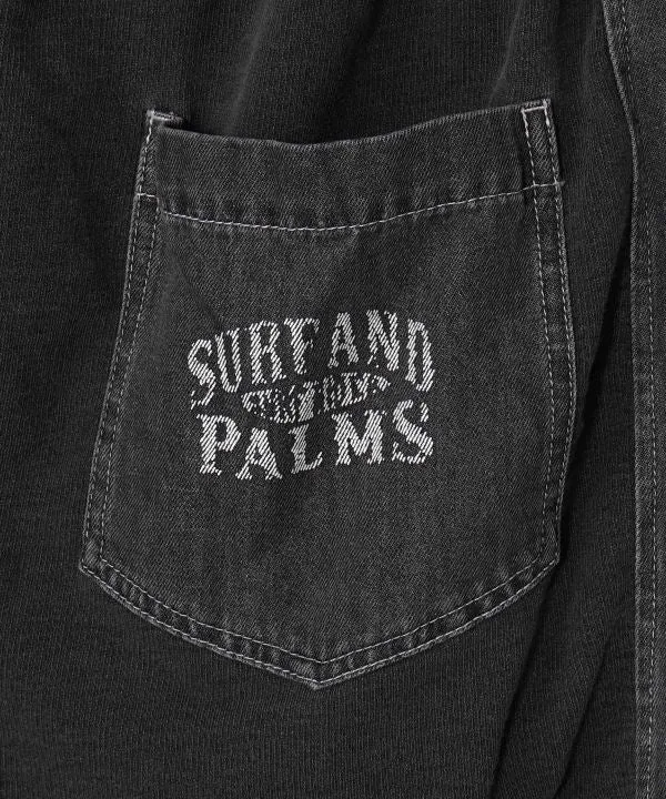Short en denim contrasté SURF＆Palms pour homme