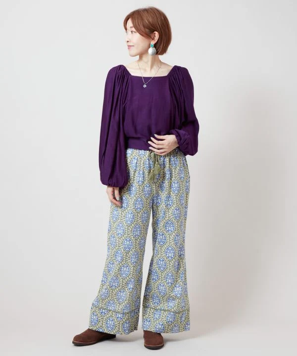 Pantalon élégant à pattes d'éléphant pour femme