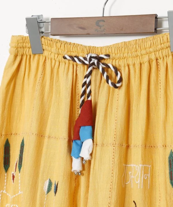 Pantalon en coton respirant brodé