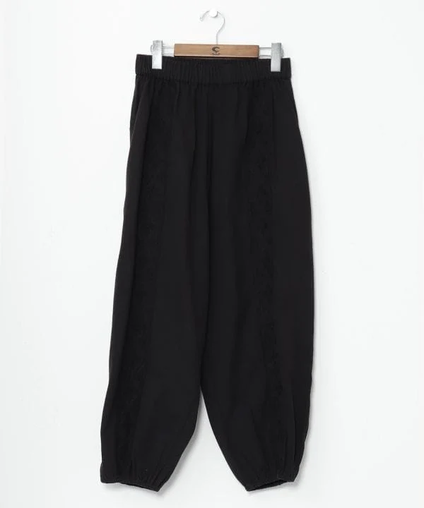 Pantalon ample en coton délavé à l'acide