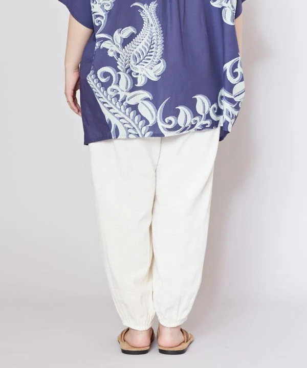Pantalon ample en coton délavé à l'acide