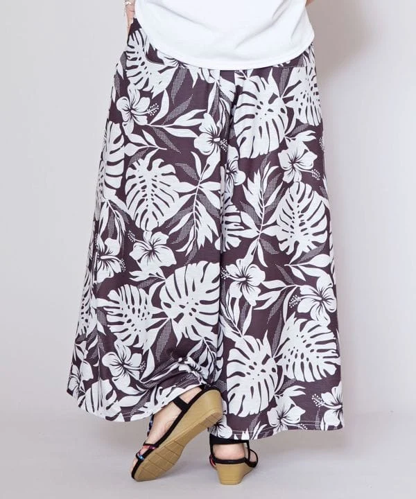 Pantalon large à fleurs