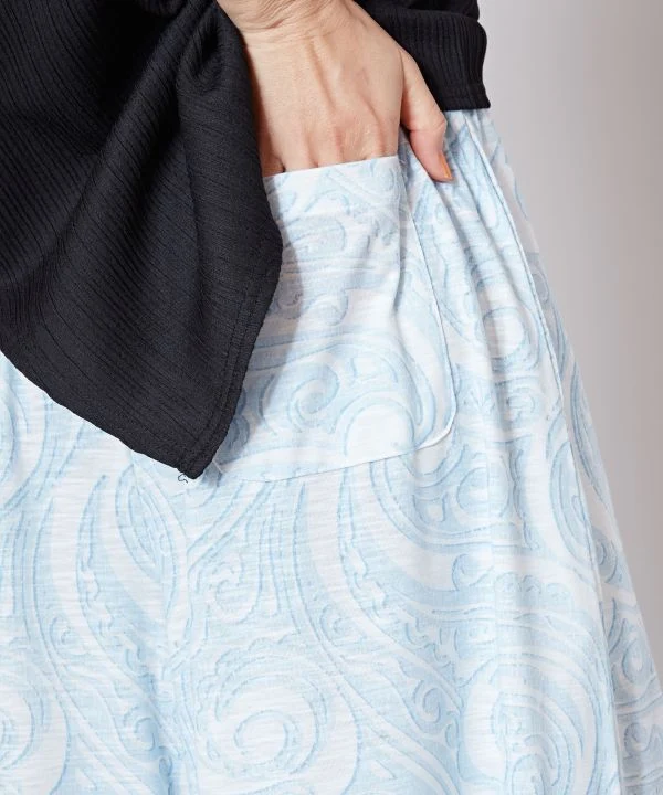 Pantalon large à fleurs