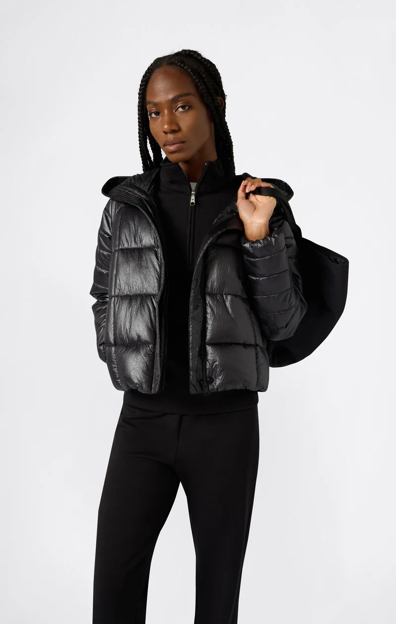 Women’s Shiny Hooded Puffer Jacket