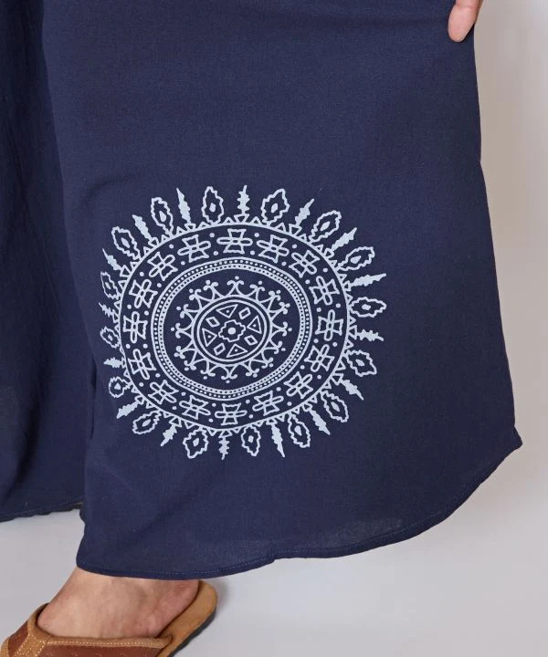 Pantalon à ourlet évasé Mandala