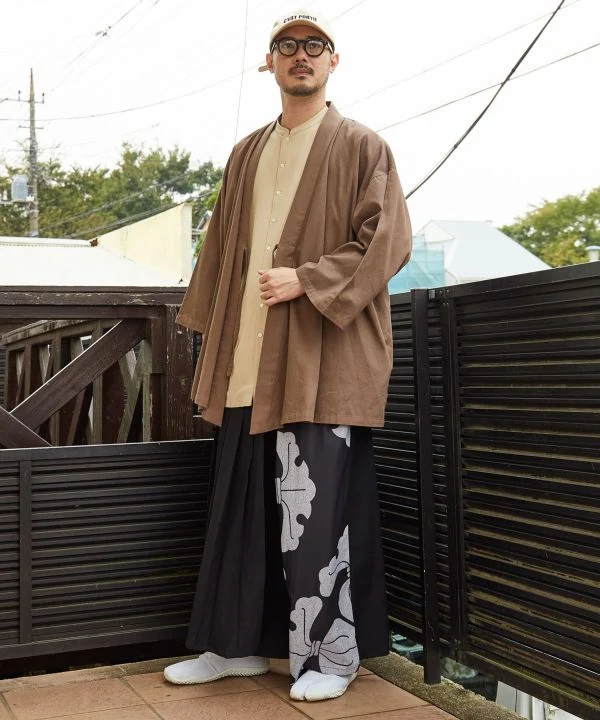 MONDORI - Pantalon type Hakama pour homme
