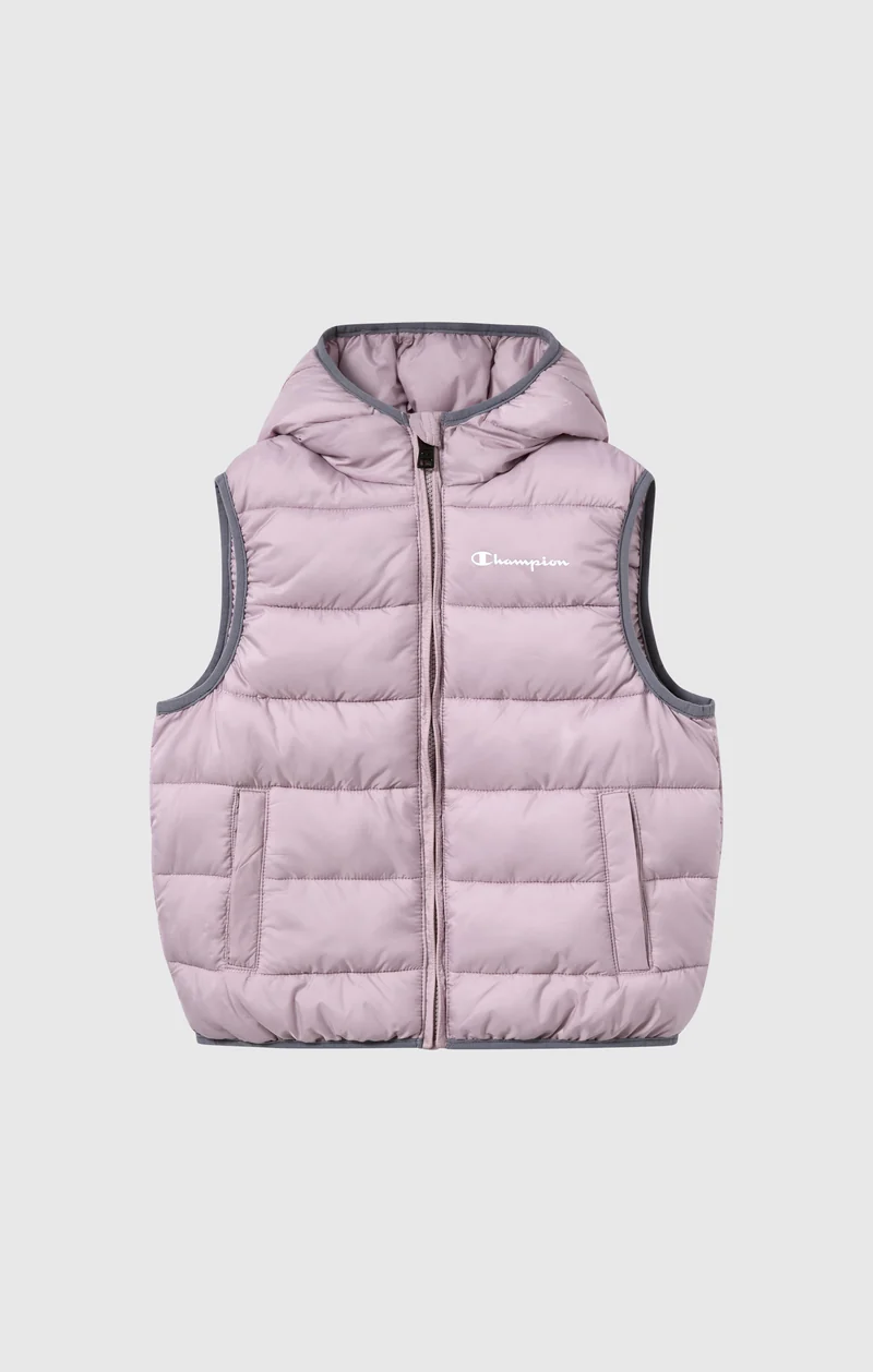 Padded Hooded Vest with Full Zip for Kids