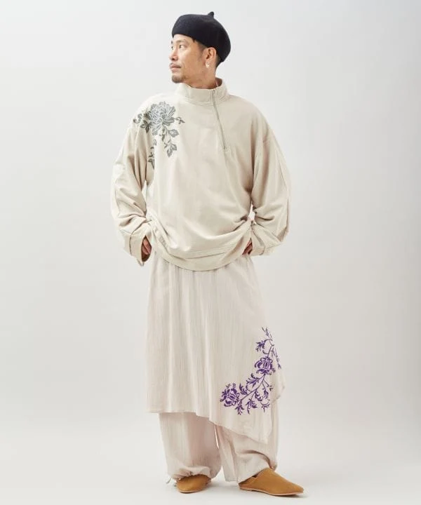 Pantalon bohème brodé